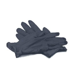 Rękawice nitrylowe S (100) czarne bezpudrowe