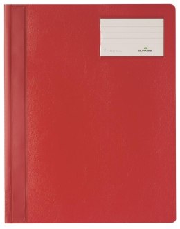 Skoroszyt z kolorową okładką czerwony na dokumenty A4, DURABLE 250003