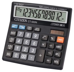 Kalkulator_biurowy CITIZEN CT-555N, 12-cyfrowy, 130x129mm, czarny