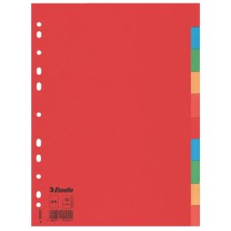 Przekładki karton A4 10 kart ESSELTE 100201 kolorowe bez karty opisowej