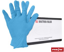 Rękawice nitrylowe S (100) niebieskie bezpudrowe REIS