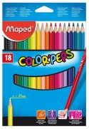 Kredki trójkątne MAPED COLORPEPS 18kolorów 183218