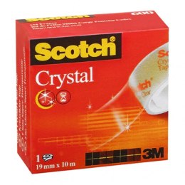 Taśma biurowa SCOTCH_ Crystal Clear (600), transparentna, 19mm, 10m (X)
