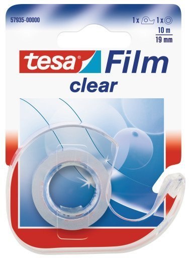 Taśma biurowa TESAfilm Clear 10m X19mm +Dyspenser 57935-00000-01 TS