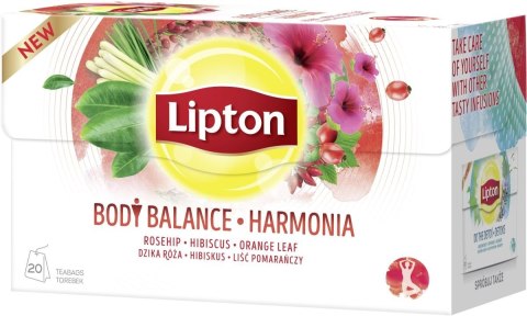 Herbata_LIPTON HARMONIA (20 saszetek) dzika róża z hibiskusem ziołowa