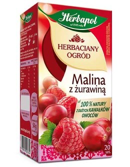 Herbata HERBAPOL MALINA Z ŻURAWINĄ czarna 20t