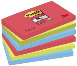 Bloczek samoprzylepny POST-IT_ Super Sticky (655-6SS-JP), 127x76xmm, 6x90 kart., energiczne kolory