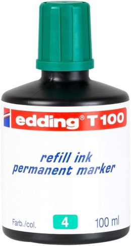 Tusz do markerów permanentnych 100 ml zielony Edding T100/004/Z