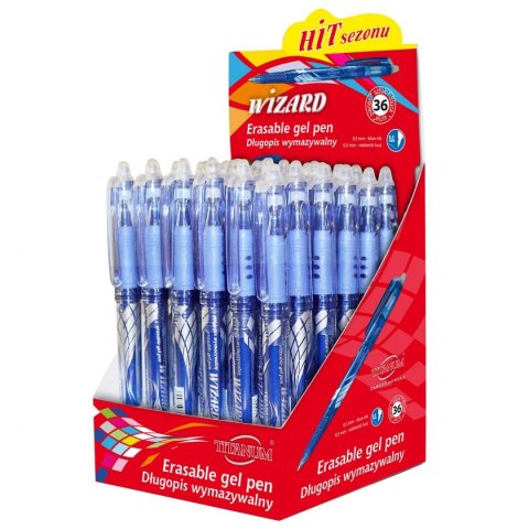 Długopis wymazywalny WIZARD niebieski 0.7mm 240799 TITANUM ścieralny (X)