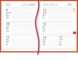 Kalendarz OLA 2023 A6 tydzień na 2 stronach pomarańczowy T-212V-P Michalc