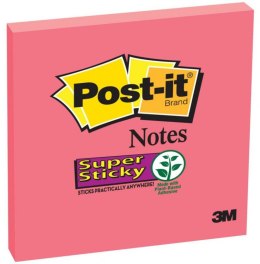 Bloczek samoprzylepny POST-IT_ Super Sticky (654-6SS-PO), 76x76mm, 1x90 kartek, różowy