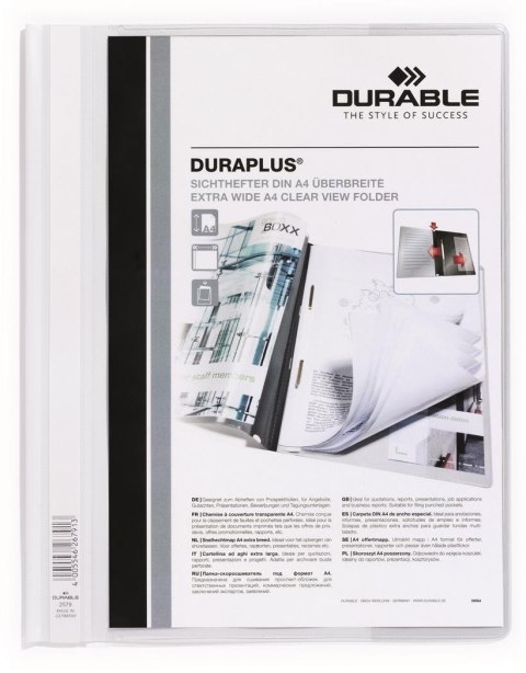 DURAPLUS, skoroszyt prezentacyjny A4, okładka =kieszeń Biały 257902 DURABLE (X)