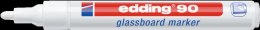 Marker EDDING do tablic szklanych biały 90/049/b ed suchościeralny