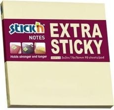 Notes sam.EXTRA STICKY 76x76 Żółty pastel 90 kartek STICK`N 21660 (X)