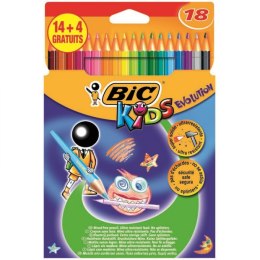 Kredki ołówkowe BIC Kids Evolution ECOlutions 14+4szt, 9202972