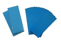 Przekładki do segregatora, separator kartonowy maxi 1/3 A4, 100 szt, niebieski WARTA 1824-990-025