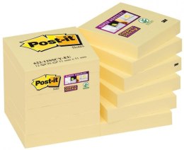 Bloczek samoprzylepny POST-IT_ Super Sticky (622-12SSCY-EU), 46,7x46,7 mm, 12x90 kart., żółty