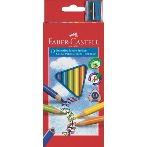 Kredki trójkątne FABER-CASTELL Junior Grip 10 kolorów 116510 FC