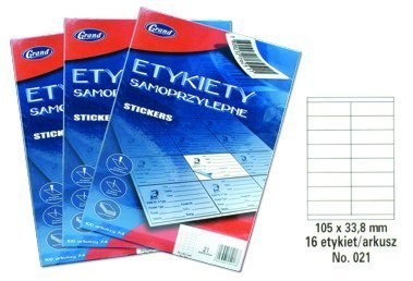 Etykiety samoprzylepne No. 021 105x33,8 mm GRAND 150-1048