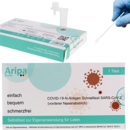 Test antygenowy wymazowy z nosa na obecność COVID-19 DOMOWY SZYBKI ARIPA 0%VAT