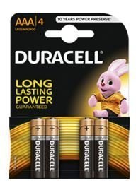 Bateria DURACELL alkaliczna BASIC LR03/AAA K4 (4szt) 4520104