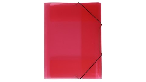 Teczka_A4 z gumką-szeroka transparent czerwony PP TG-12-01 BIURFOL