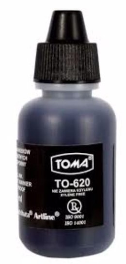 Tusz do markerów permanentnych TO-620 czarny 15ml TOMA Toma