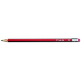 Ołówek techniczny z gumką 4H (12) TITANUM 83722 (X)