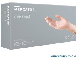 Rękawice winylowe XL (100) transparentne MERCATOR MEDICAL EN420