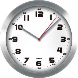 Zegar ścienny aluminiowy 29,5cm, srebrny z białą tarczą MPM E01.2483.7000 MPM Quality