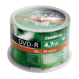 Płyta OMEGA DVD-R 4,7GB 16X CAKE (100) OMD16C100- Platinet