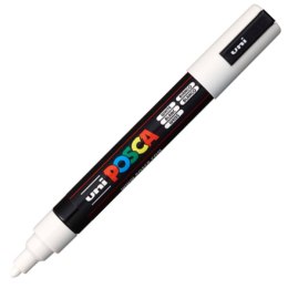 Marker z tuszem pigmentowym PC-5M biały POSCA UNPC5M/DBI