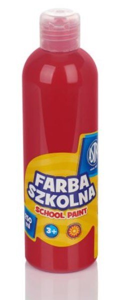 Farba szkolna Astra 250 ml - czerwona, 301217012