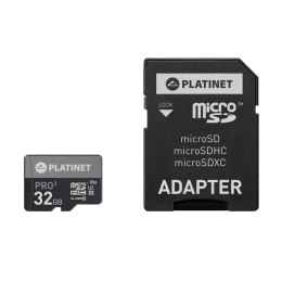 Karta pamięci Micro SDhc + adapter 32GB class10 UIII 90MB/s Platinet PMMSD32UIII Platinet