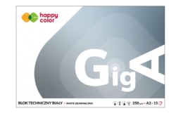 Blok techniczny GigA biały, A2, 15 ark, 250g, Happy Color HA 3725 4060-00