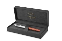 Pióro kulkowe SAND BLASTED METAL ORANGE PARKER 2169230, giftbox