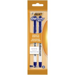Długopis żelowy BIC Gel-ocity Stic 0.5mm niebieski, blister 2szt, 989707