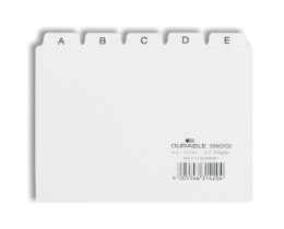 Przekładki A6 25 szt. 5/5 do kart. indeksami 25mm biały 366002 DURABLE A-Z (X)
