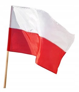 FLAGA POLSKI 70*112 CM, KPL. Z TRZONKIEM