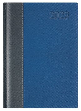 Kalendarz A4 CLASSIC książkowy (C1), 06-grafit cristal / niebieski 2023 TELEGRAPH