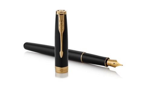 Pióro wieczne (F, stalówka ze stali) SONNET BLACK LACQUER GT PARKER 1931494, giftbox