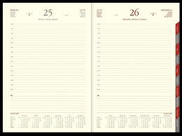 Kalendarz Cross z gumką i ażurową datówką A4 dzienny p. kremowy Nr kat. 204 A4DRK czarny 2024 WOKÓŁ NAS