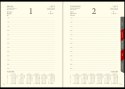 Kalendarz Cross z gumką i ażurową datówką B6 dzienny p. kremowy Nr kat. 204 B6DRK czarny WOKÓŁ NAS