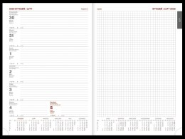 Kalendarz Vivella A4 tygodniowy z notesem p. biały Nr kat. 216 A4TNB czerwony 2024 WOKÓŁ NAS