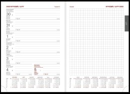 Kalendarz Vivella A5 tygodniowy z notesem p. biały Nr kat. 216 A5TNB czerwony 2024 WOKÓŁ NAS