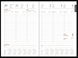 Kalendarz Vivella B5 tygodniowy p. biały Nr kat. 216 B5TB czarny 2024 WOKÓŁ NAS