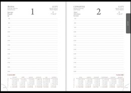 Kalendarz Vivella B6 Dzienny 216 B6DB czerwony 2025 WOKÓŁ NAS