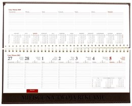 Terminarz leżący Vivella KB047VB czerwony 2025 WOKÓŁ NAS