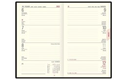 Kalendarz A-6 Notesowy CLASSIC książkowy (C4), 06 - grafit cristal / niebieski 2023 TELEGRAPH