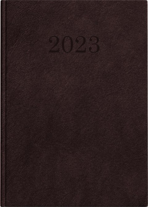 Kalendarz Top 2000 Standard 2023 A5 dzienny brązowy 400165186